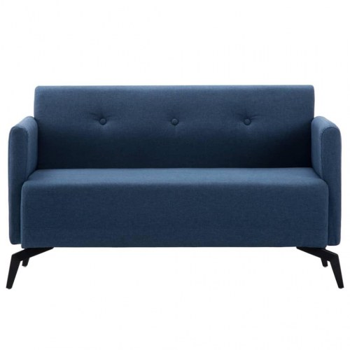 2-personers sofa 115x60x67 cm stofbetræk blå