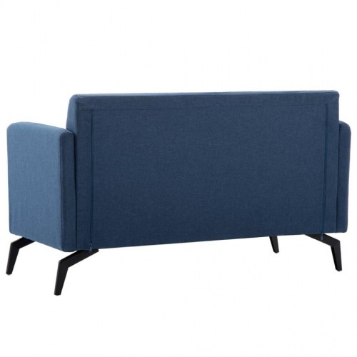 2-personers sofa 115x60x67 cm stofbetræk blå