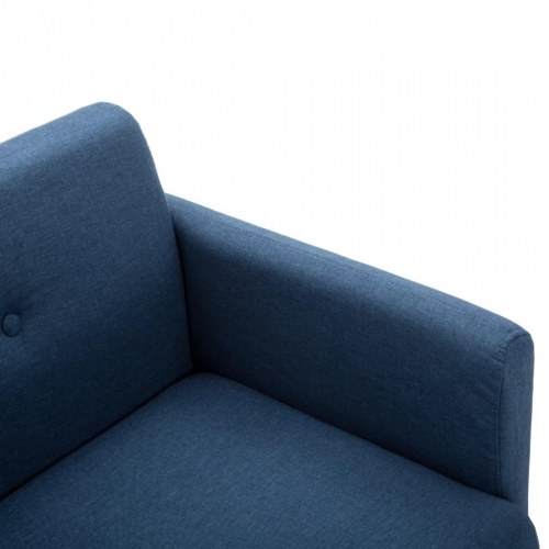 2-personers sofa 115x60x67 cm stofbetræk blå