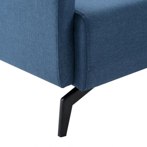 2-personers sofa 115x60x67 cm stofbetræk blå