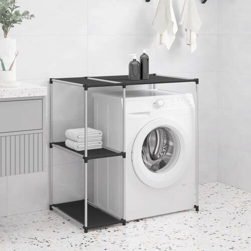 Opbevaringsreol over vaskemaskine 87x55x90,5 cm jern sort (OUTLET A)