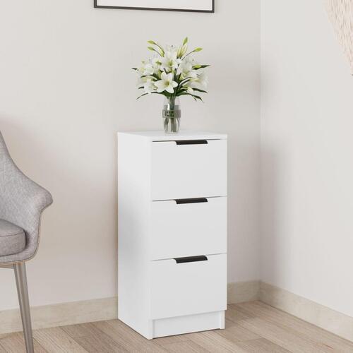 Skænk 30x30x70 cm konstrueret træ hvid (OUTLET A+)