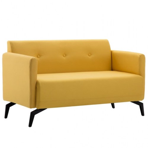 2-personers sofa stofbeklædning 115 x 60 x 67 cm gul