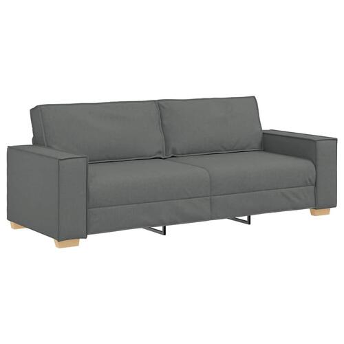 2 personers sofa med hynder stof mørkegrå