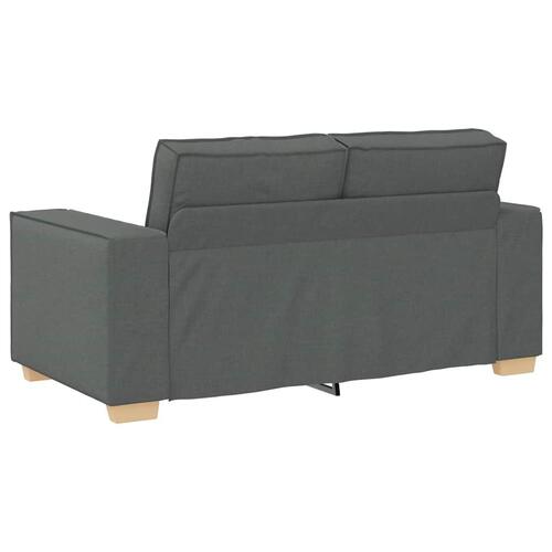 2 personers sofa med hynder stof mørkegrå