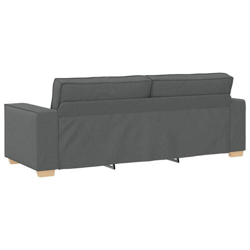 2 personers sofa med hynder stof mørkegrå