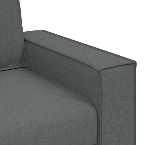 2 personers sofa med hynder stof mørkegrå