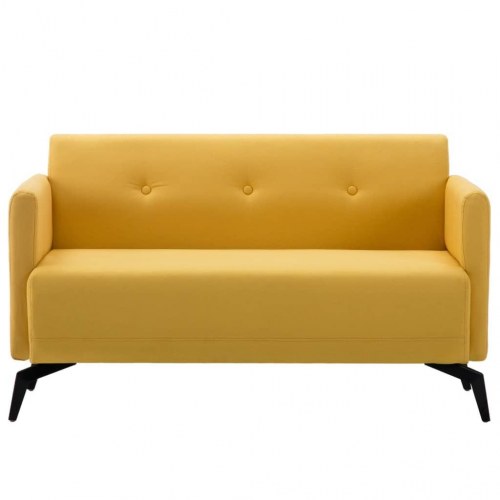 2-personers sofa stofbeklædning 115 x 60 x 67 cm gul