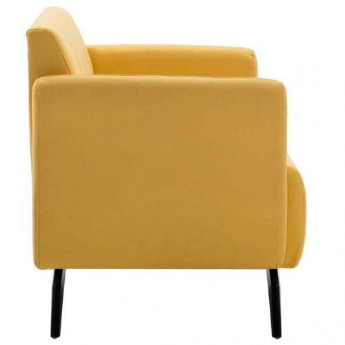 2-personers sofa stofbeklædning 115 x 60 x 67 cm gul