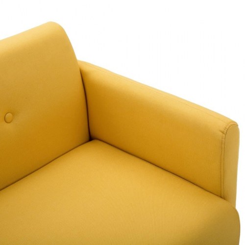 2-personers sofa stofbeklædning 115 x 60 x 67 cm gul