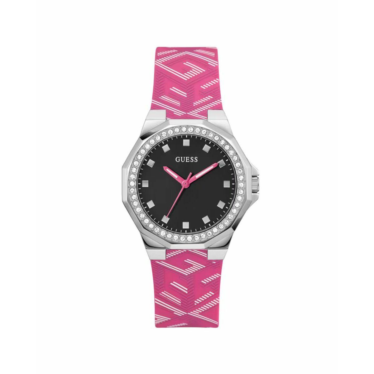 Guess dameur GW0598L1 - kvartsur, Ø 38 mm, pink silikonerem