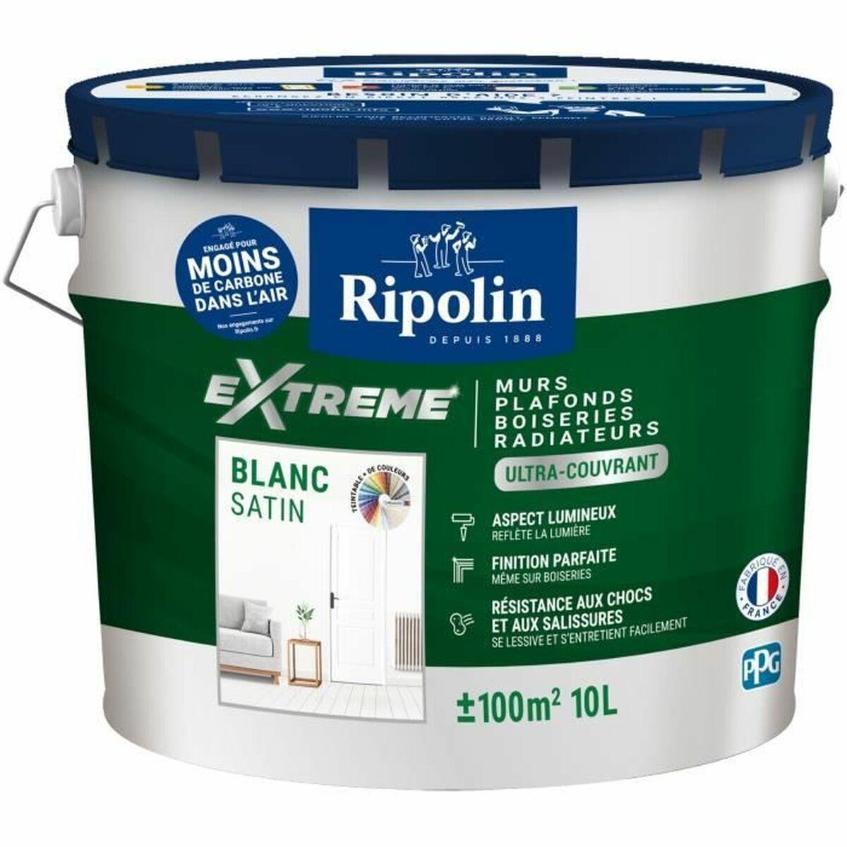 Ripolin grunderingsmaling - Hvid satin, 10 l