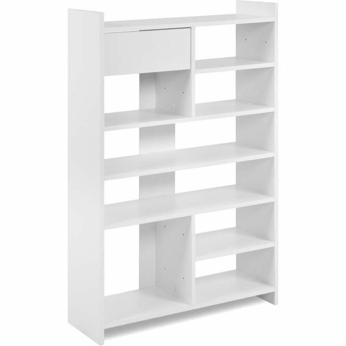 Skostativ MÜNSTER Hvid Rektangulær 71,5 x 25 x 109 cm