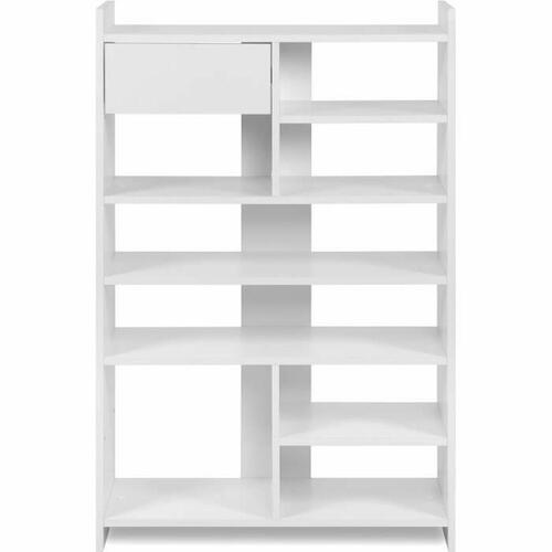 Skostativ MÜNSTER Hvid Rektangulær 71,5 x 25 x 109 cm