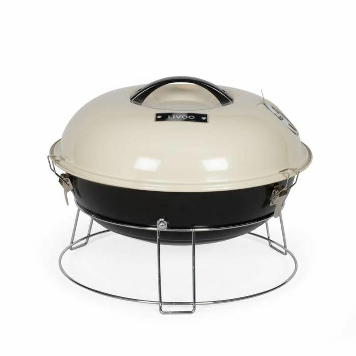 Livoo transportabel havegrill Ø 34 cm - beige
