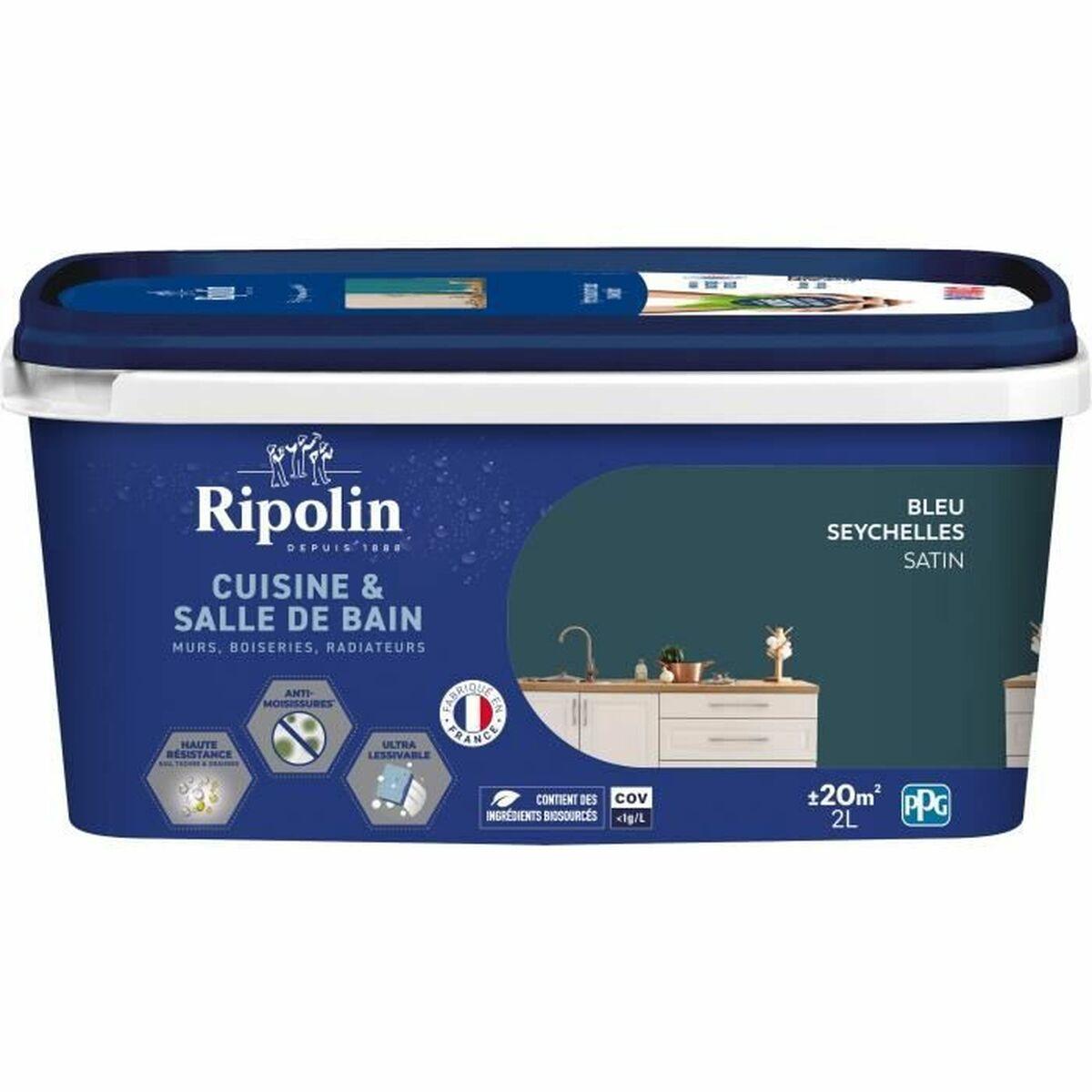 Ripolin grunderingsmaling - Blå, satin, 2 l