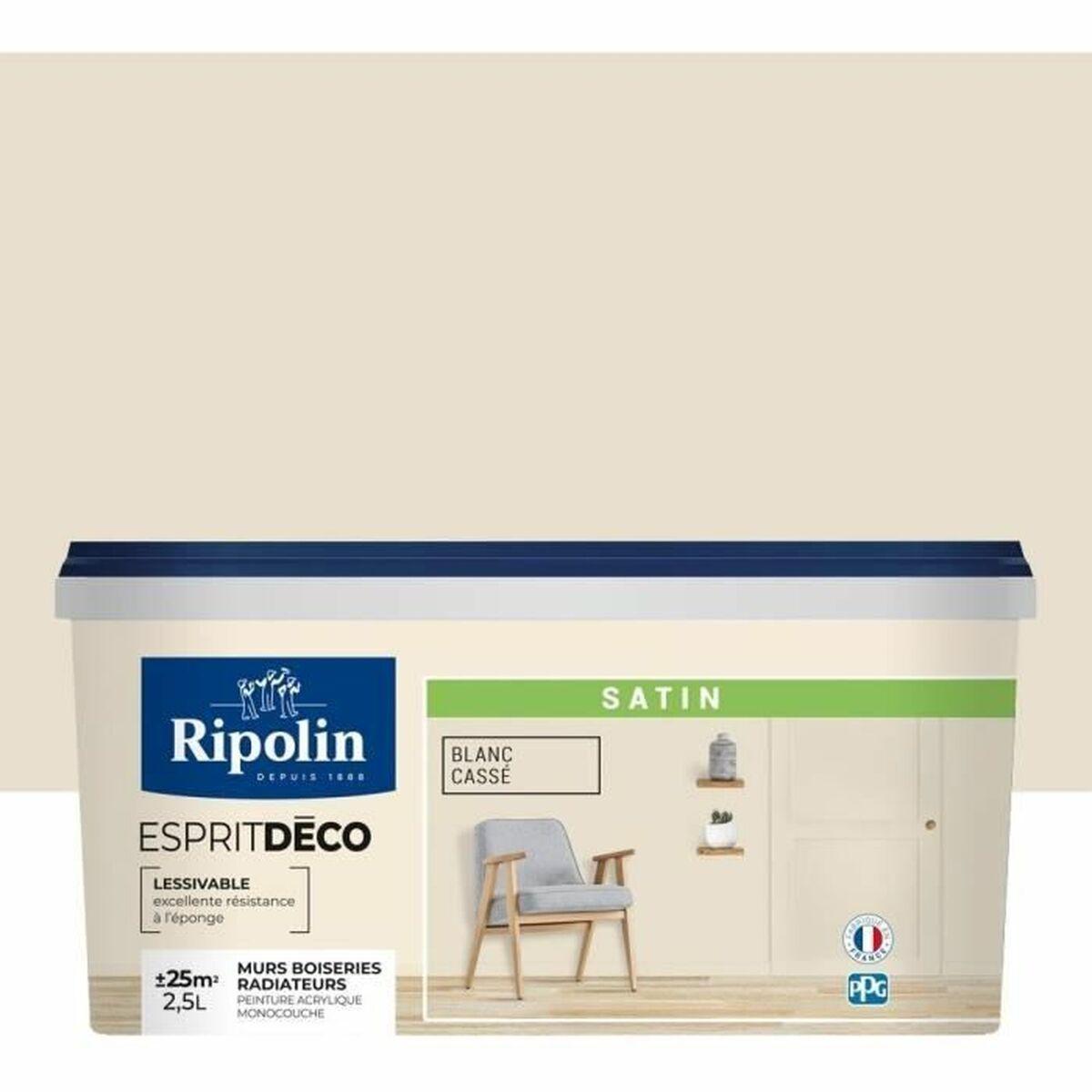 Ripolin grunderingsmaling - Hvid satin, 2,5 l