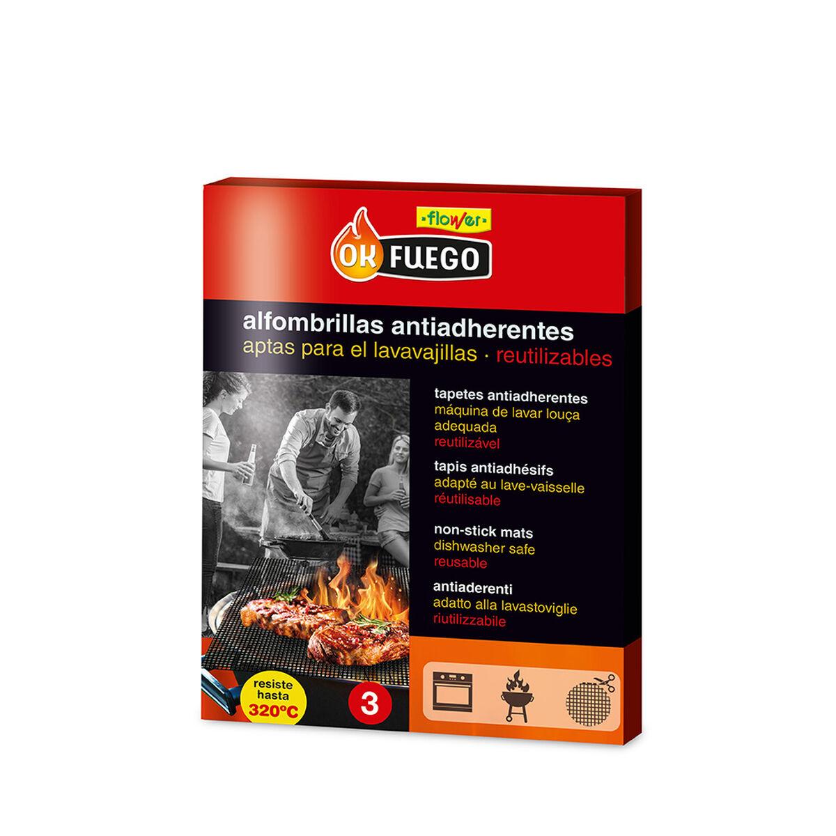 Grillmåtte Flower - non-stick grillplader 40 × 30 cm (3 stk)