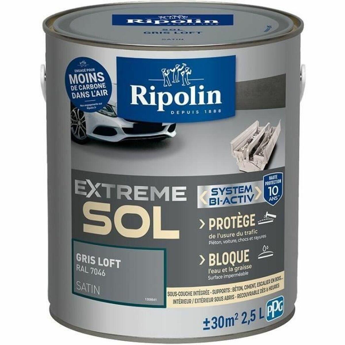 Ripolin grunderingsmaling - grå, satin, 2,5 l