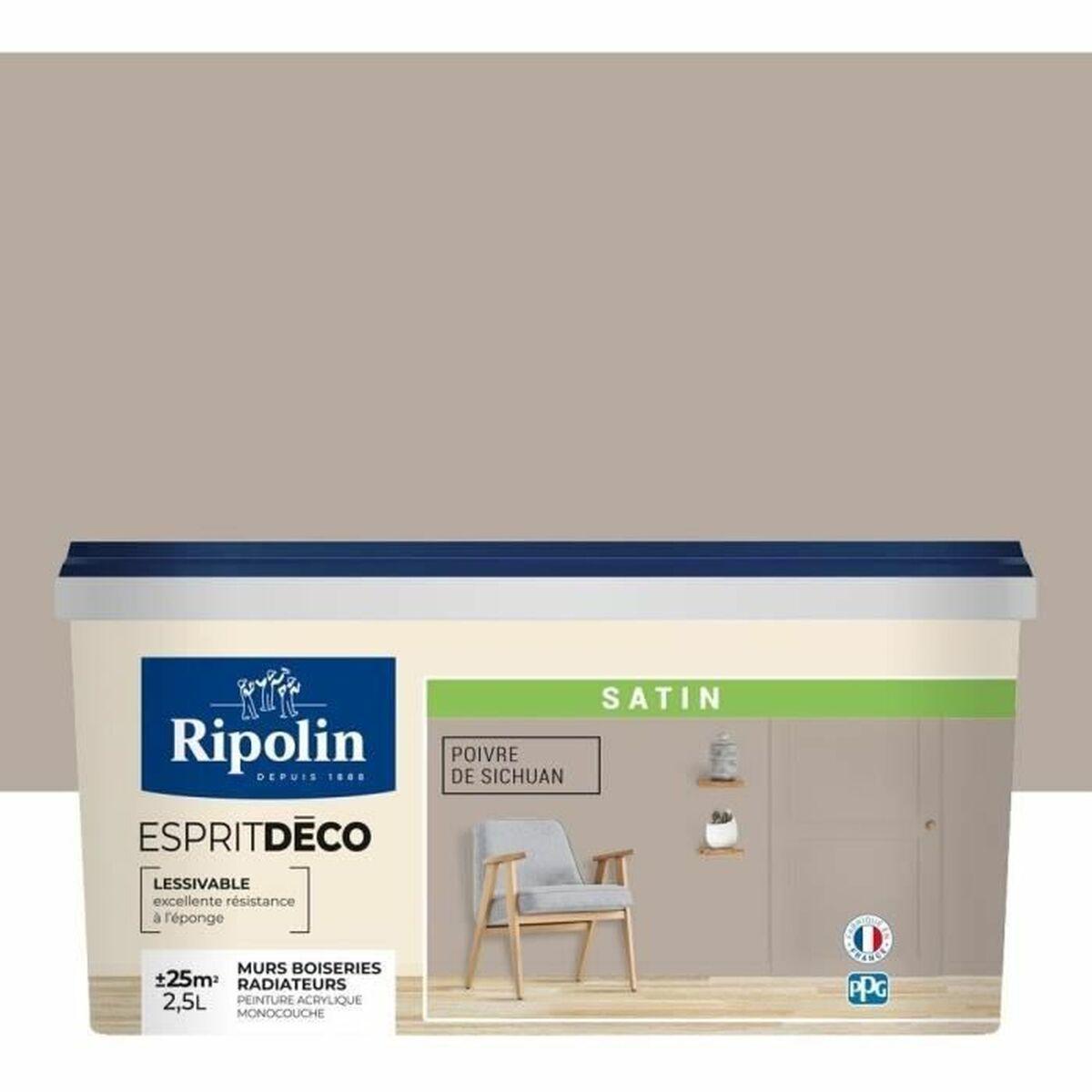 Ripolin grunderingsmaling grå - satin, 2,5 l