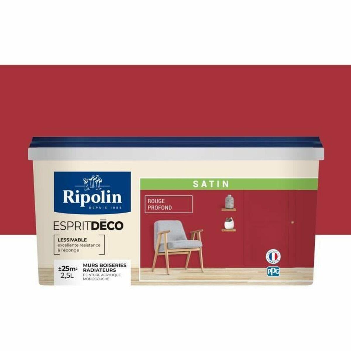 Ripolin grunderingsmaling - rouge, satin, 2,5 l