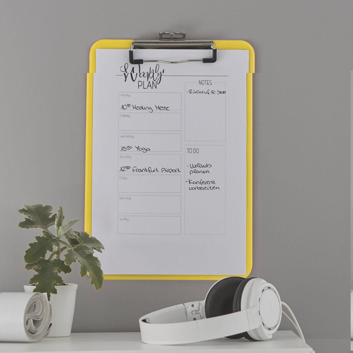 Clipboard Leitz WOW uden forside A4 gul - (10 stk.)