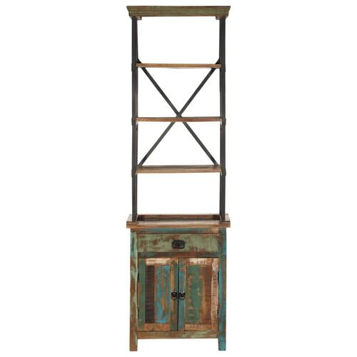 Reol 55x30x180 cm massivt genbrugstræ
