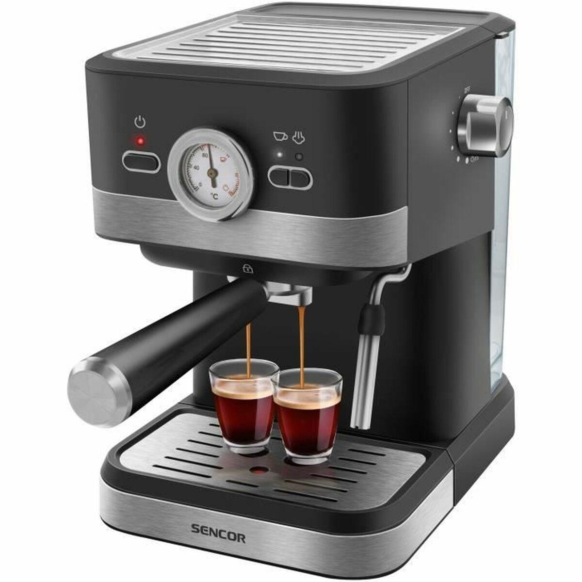Superautomatisk kaffemaskine Sencor SES 1721BK Sort Grå 1050 W