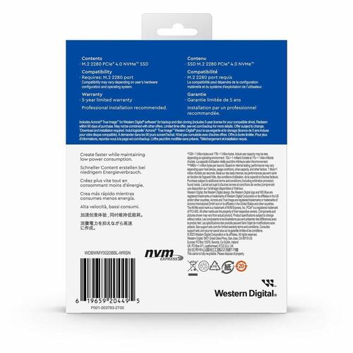 Harddisk Western Digital WDS200T3B0E TLC 2 TB SSD