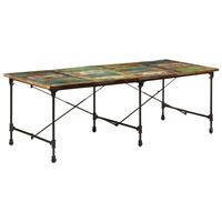 Spisebord 220x90x77 cm massivt genbrugstræ