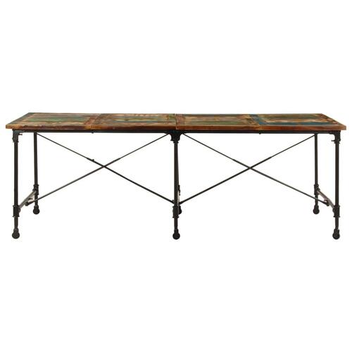 Spisebord 220x90x77 cm massivt genbrugstræ