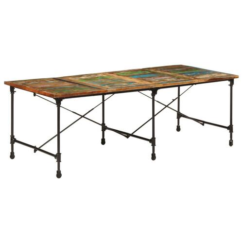 Spisebord 220x90x77 cm massivt genbrugstræ