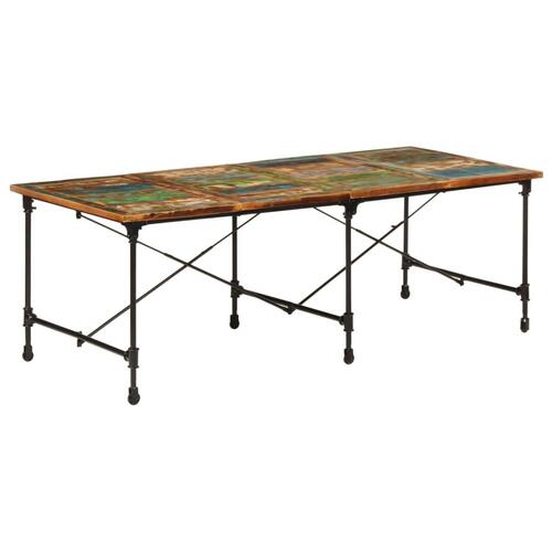 Spisebord 220x90x77 cm massivt genbrugstræ