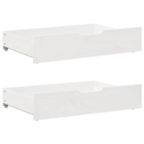 Daybed med udtræk og skuffer uden madras 80x200 cm hvid