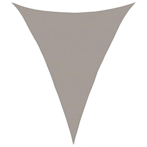 Solsejl trekantet 5×6×6 m - HDPE 160 g/m², lysegrå