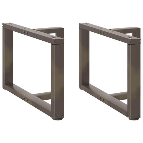 Sofabordben T-formet 2 stk. naturstål 60x25x(42-43) cm stål