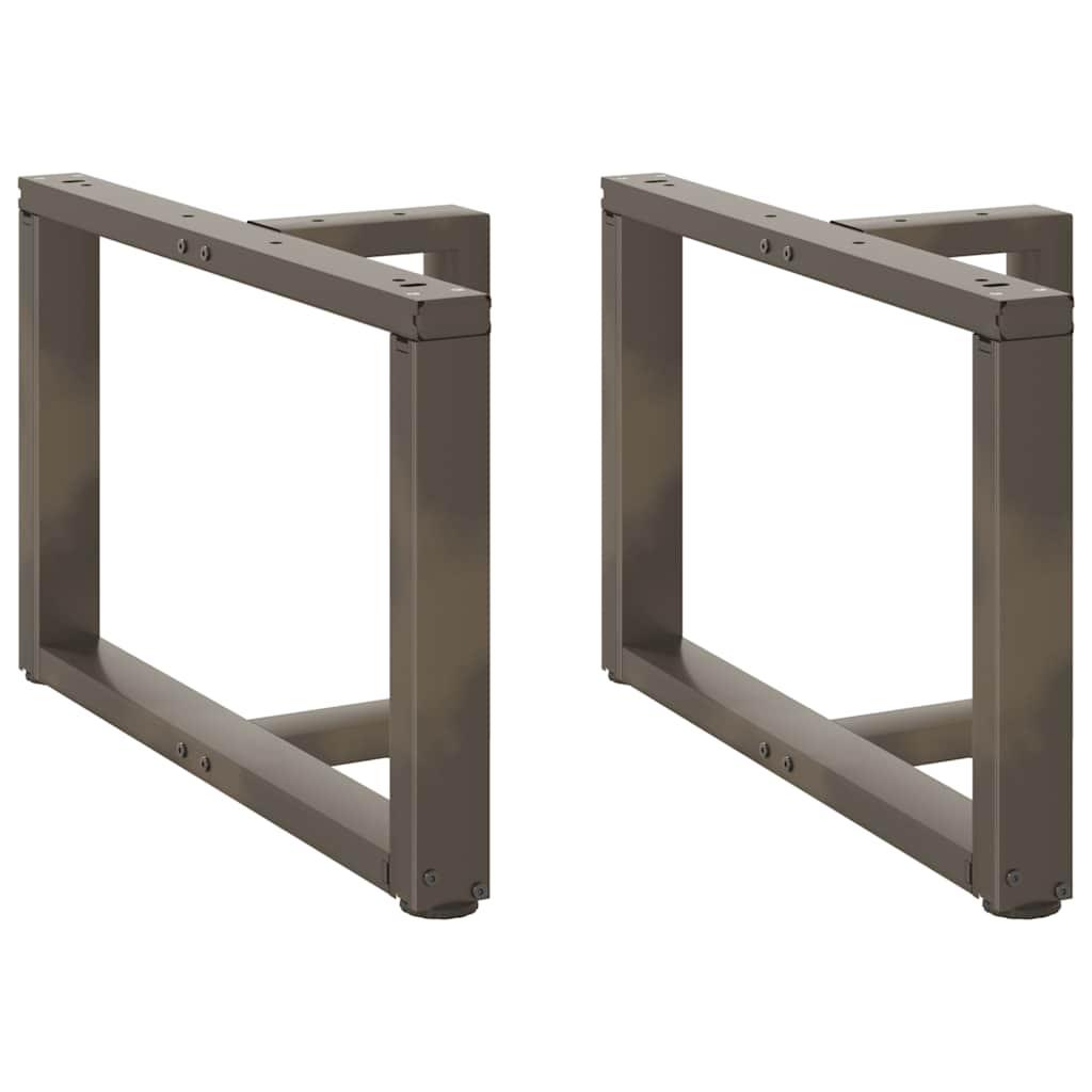 Sofabordben T-formet 2 stk. naturstål 60x25x(42-43) cm stål