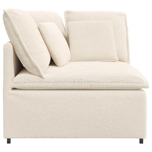 Modulsofa hjørnemodul med hynder 100 cm cremefarvet