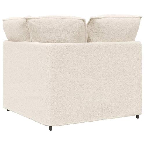 Modulsofa hjørnemodul med hynder 100 cm cremefarvet