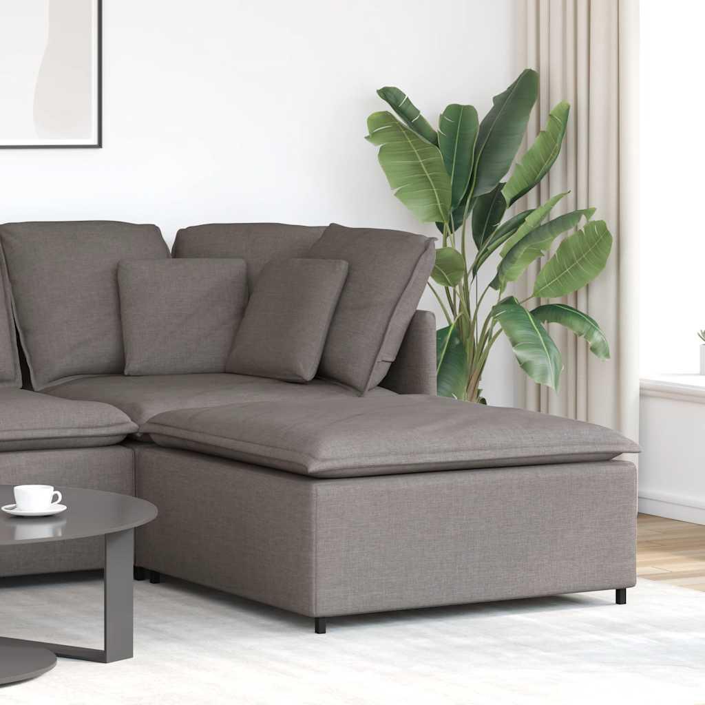 Modulær sofa fodskammel i stof - taupe 100 × 100 × 48 cm billede