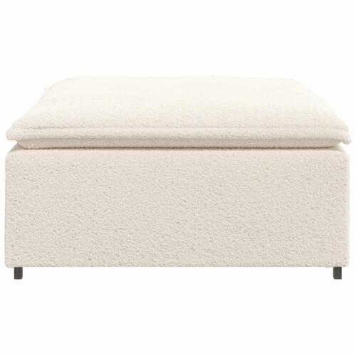 Modulær sofa fodskammel modul 100x100x48 cm cremefarvet