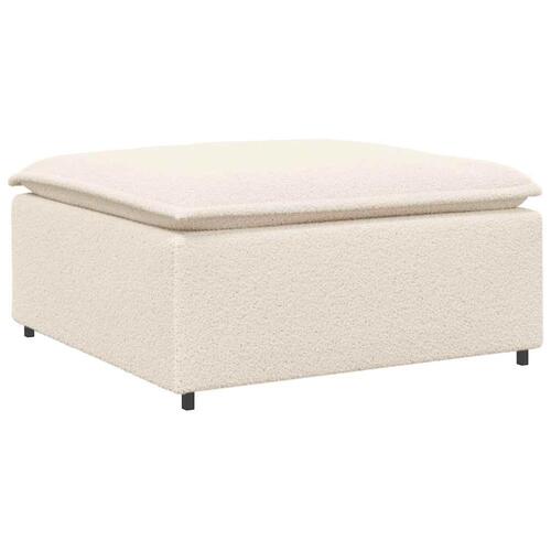 Modulær sofa fodskammel modul 100x100x48 cm cremefarvet