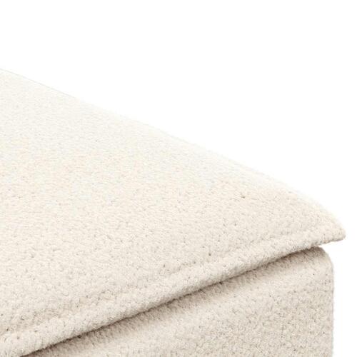 Modulær sofa fodskammel modul 100x100x48 cm cremefarvet