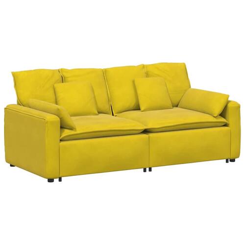 Modulsofa med hynder gul