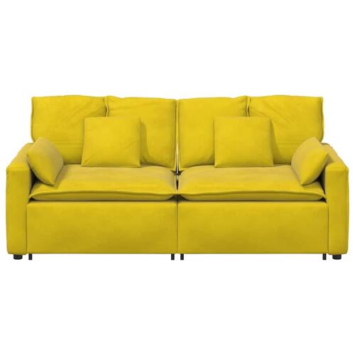 Modulsofa med hynder gul