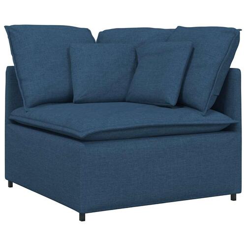 Modulsofa med hynder stof blå