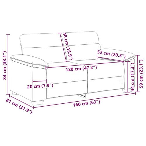 2-personers sofa 120 cm stof mørkegrøn