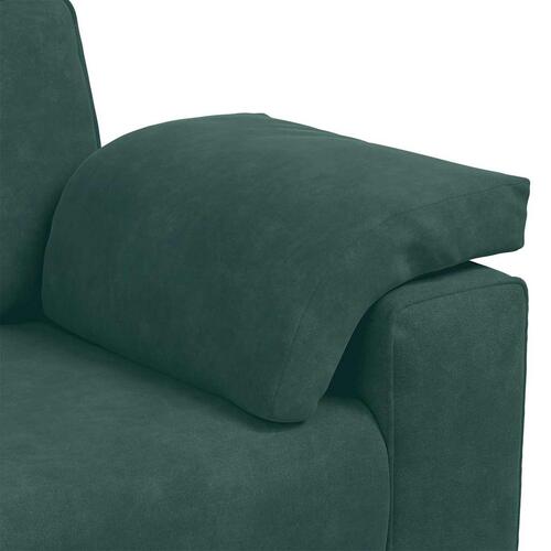 3-personers sofa 178 cm fløjl mørkegrøn