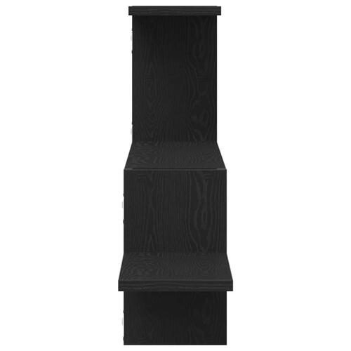 Væghylde 104x15x49 cm konstrueret træ sort egetræsfarve