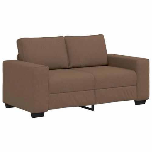 2 personers sofa med hynder stof brun
